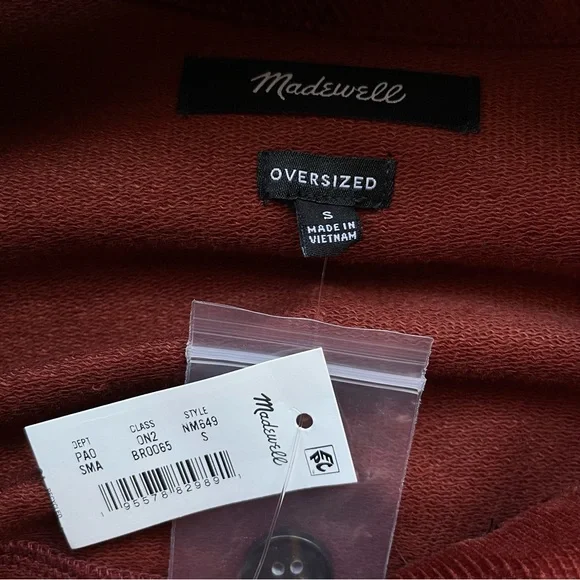 Madewell Corduroy Twill Oversized Shirt Jacket In Orange Size M NWT - Picture 8 of 15